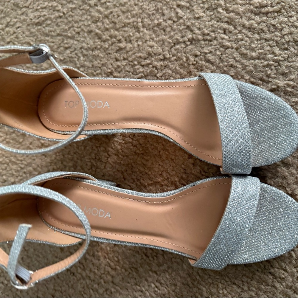 Top Moda Women's Silver Sandals